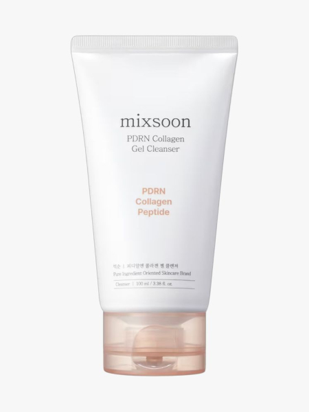 Mixsoon PDRN Collagen Hydrating Gel Cleanser in branded component on a light gray background