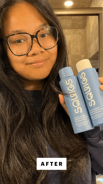 Calaor after using the Squigs Gooseberry Delight Hydrating Shampoo and Conditioner Set